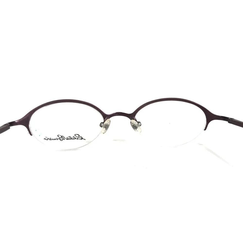 Eddie Bauer Eyeglasses Frames EMORY HKL Purple Round Half Rim 45-19-140